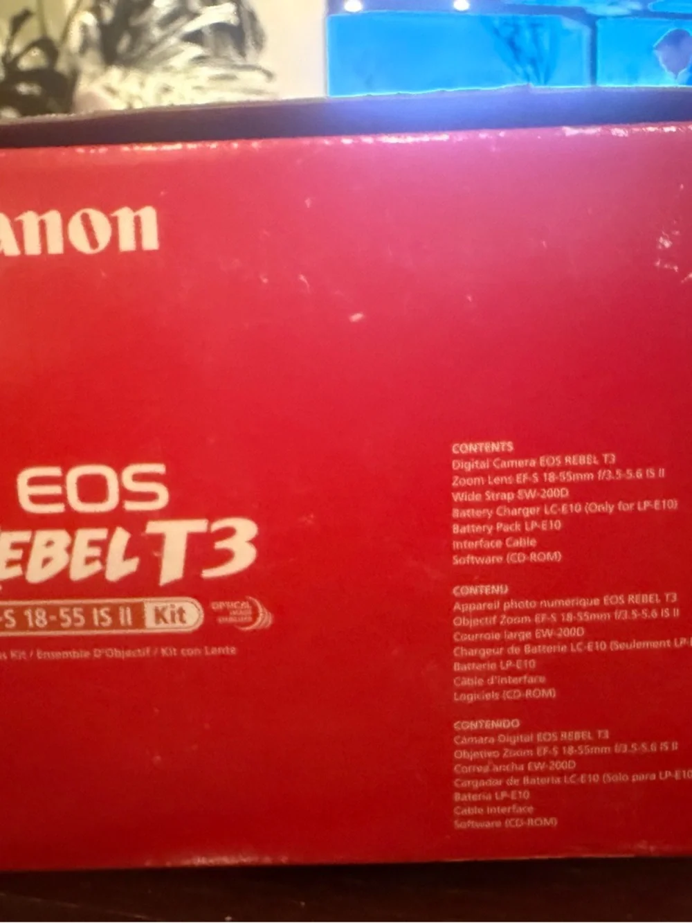 Canon EOS Rebel T3 EF-S 18-55 IS II Kit. Like new, perfectly working condition.
